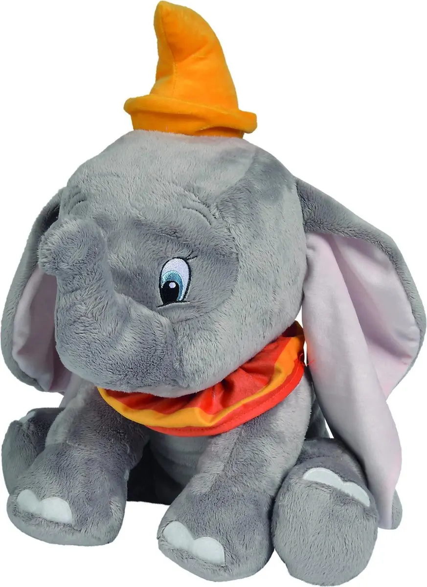 Simba Disney Dumbo Pluche Knuffel 45cm - Grijs - afbeelding 2 van 5