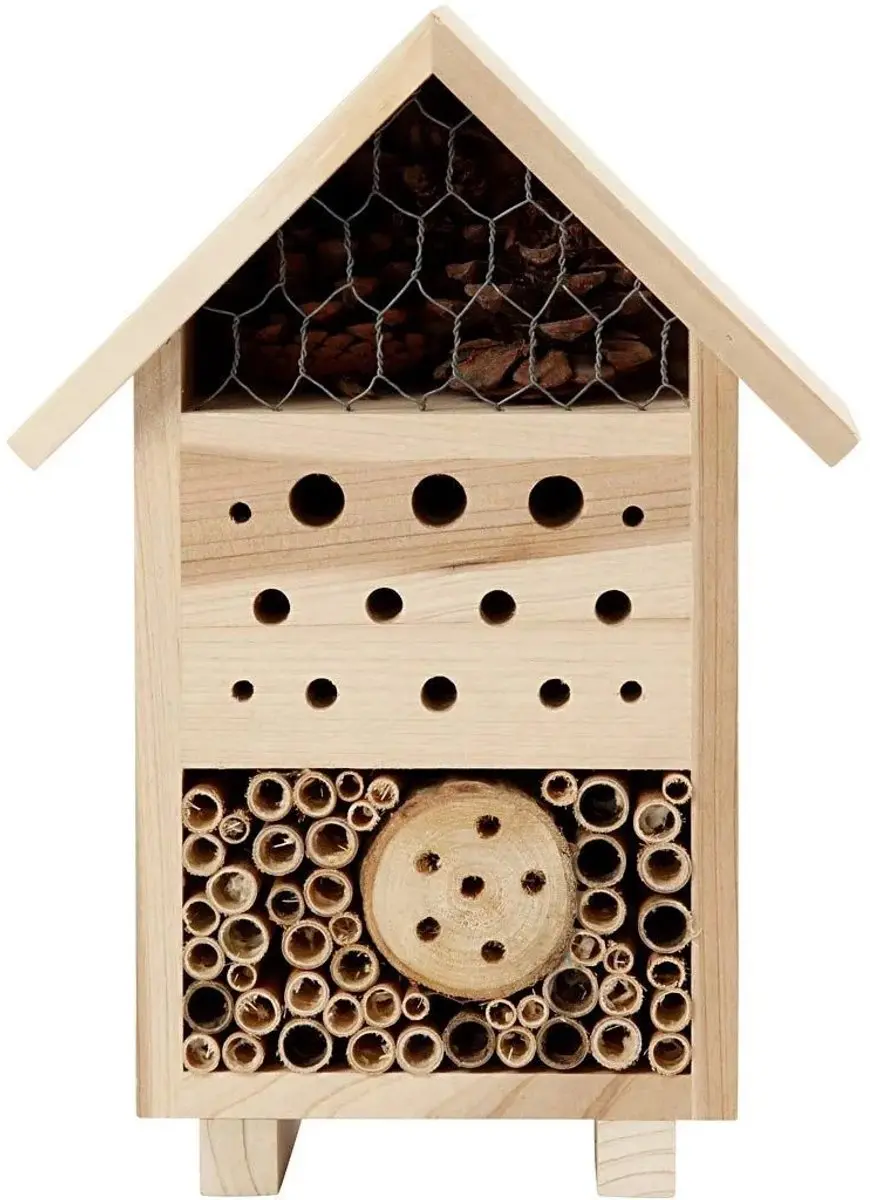Creativ Company Insectenhotel Grenenhout - 26,1x18,4cm - Beige