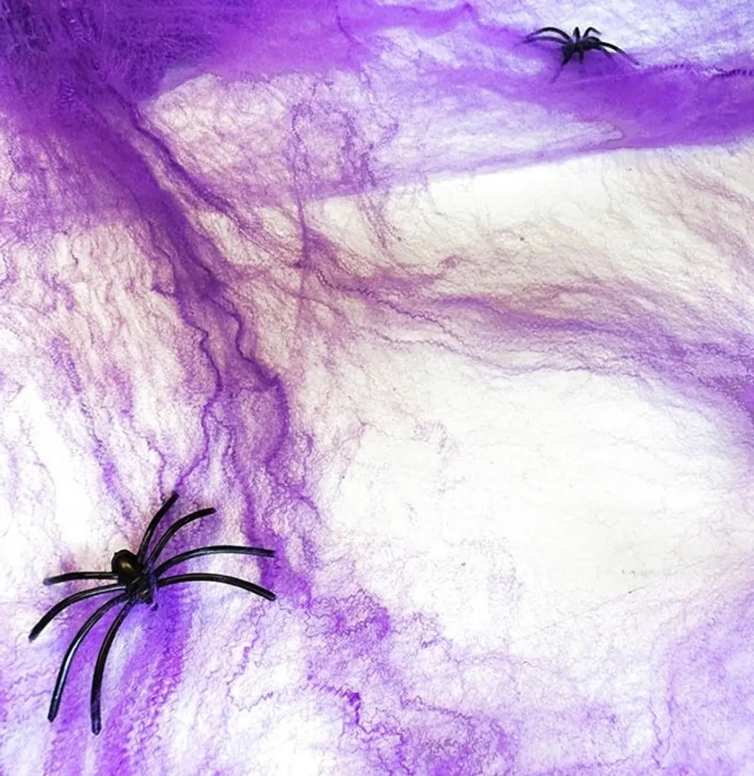 Halloween Spinnenweb met Spinnen Decoratie