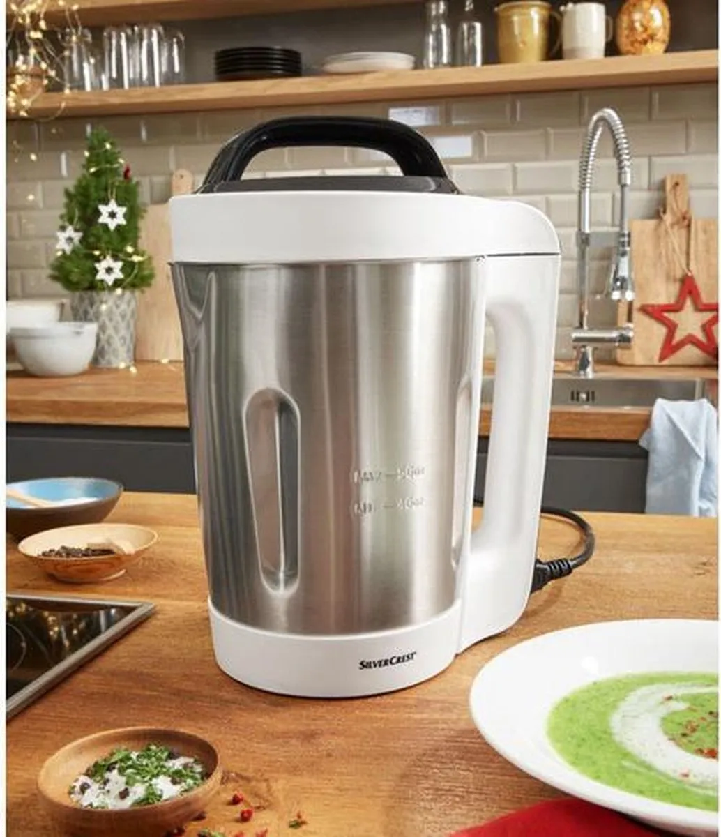 Silvercrest Blender met Kookfunctie 1000W - 1,6L - Zilver-wit