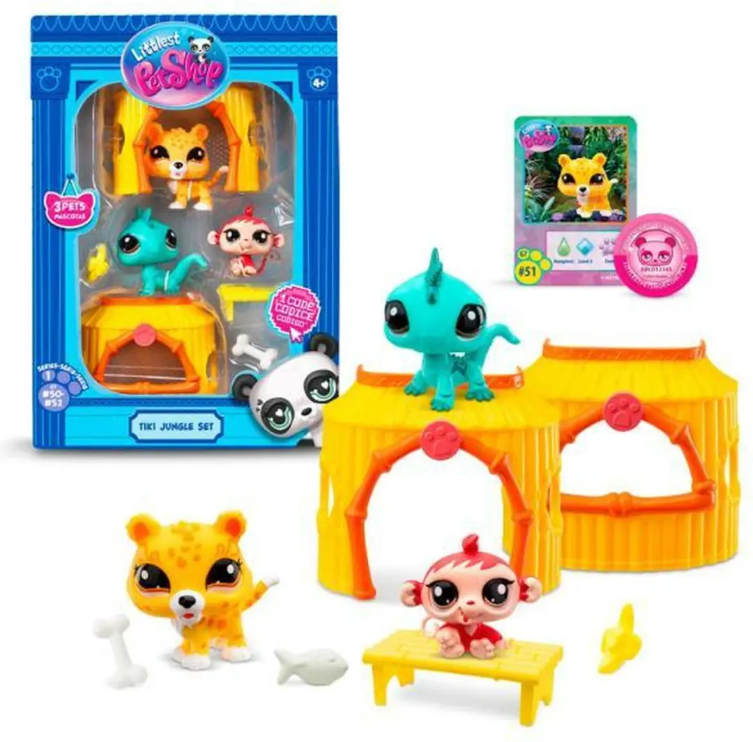 Bandai Littlest Pet Shop Tiki Jungle Pack - 3 Dieren - BF00515