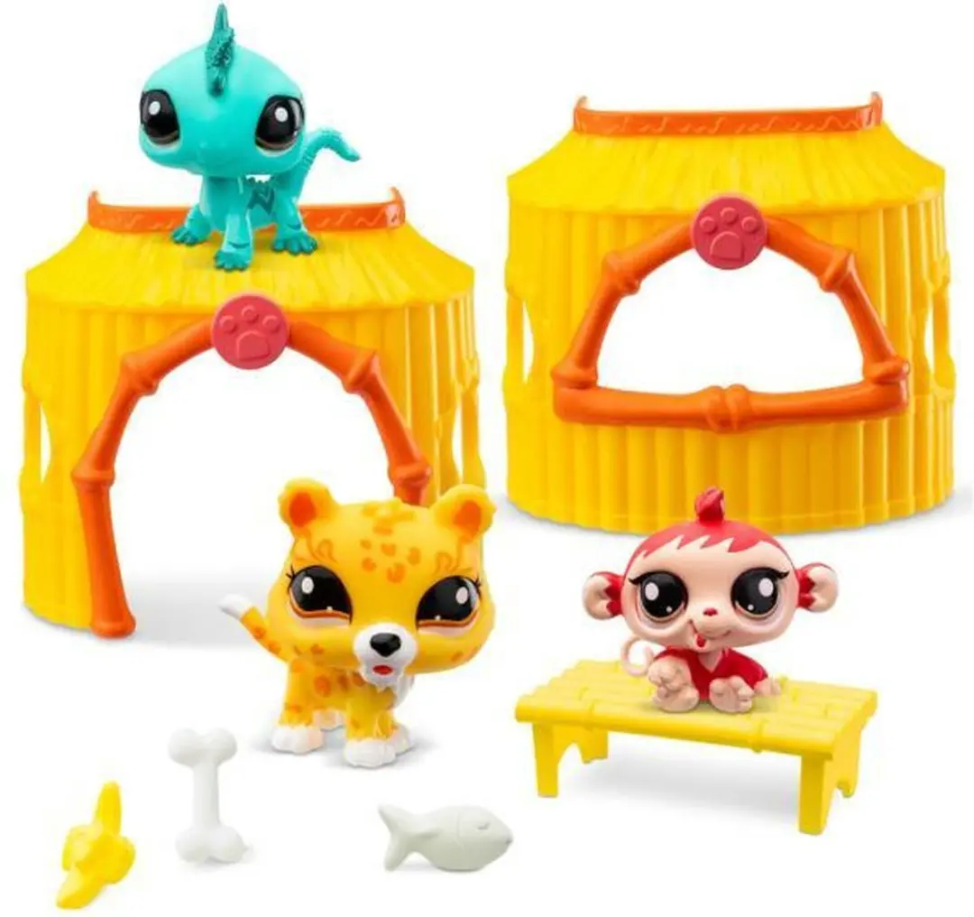 Bandai Littlest Pet Shop Tiki Jungle Pack - 3 Dieren - BF00515
