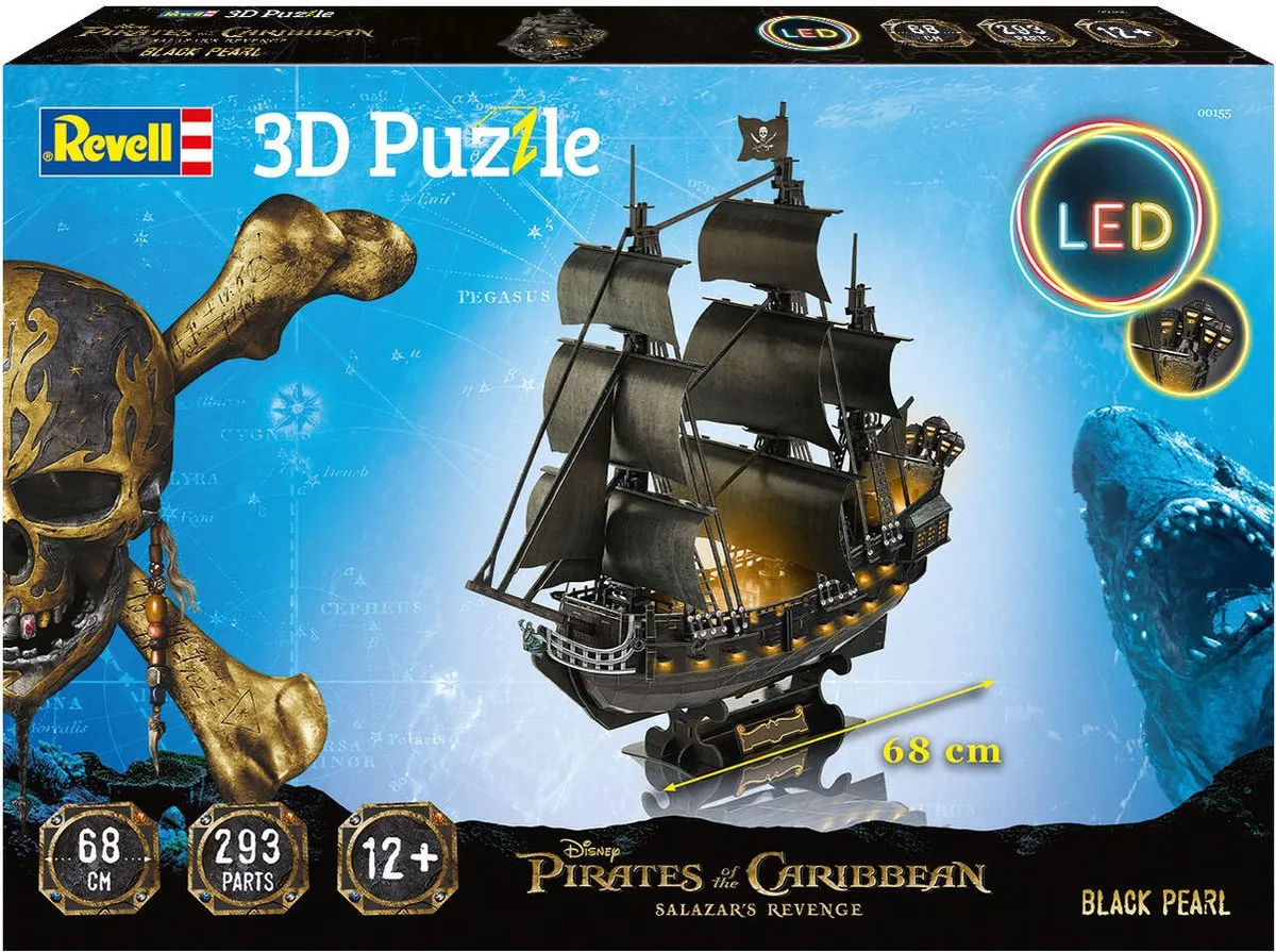 Revell Puzzel - 00155 Black Pearl Ship - LED Edition 3D Puzzel