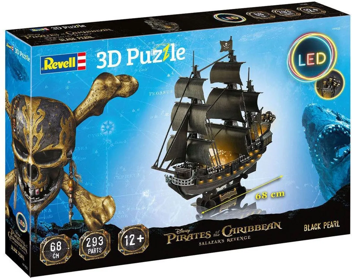 Revell Puzzel - 00155 Black Pearl Ship - LED Edition 3D Puzzel