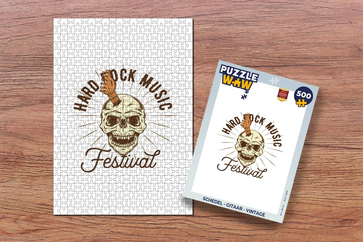 PuzzleWow Legpuzzel 'Hard Rock Music Festival' 500 Stuks - Multicolor