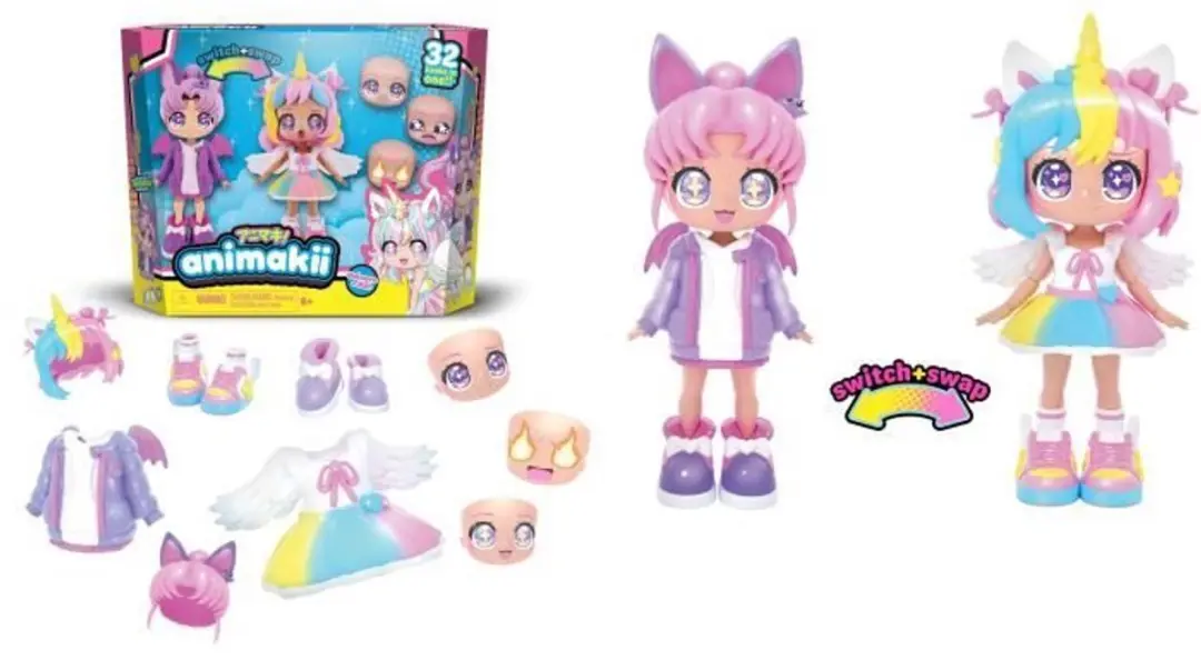 Bandai HEA26348 Aanpasbare Poppenset - Eenhoorn/Vleermuis - 1 Pop