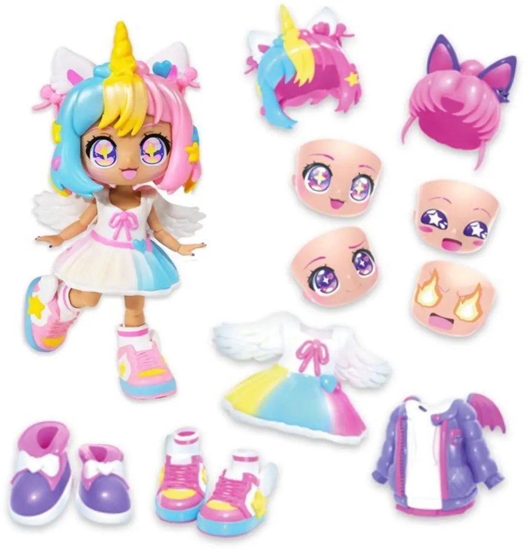 Bandai HEA26348 Aanpasbare Poppenset - Eenhoorn/Vleermuis - 1 Pop