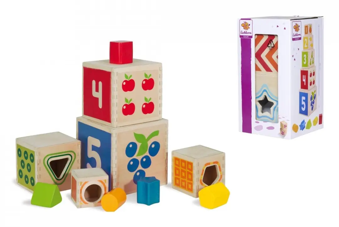 Eichhorn Color Stacking Tower 10-delig - Multicolor - afbeelding 3 van 6