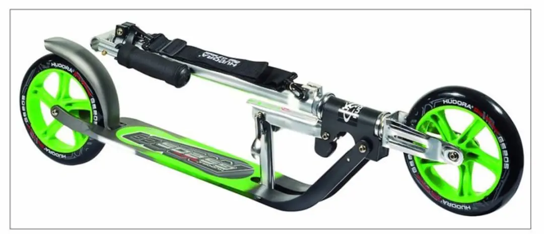 Hudora BigWheel 205 Scooter - 3 Wielen 205mm - Grijs/Groen