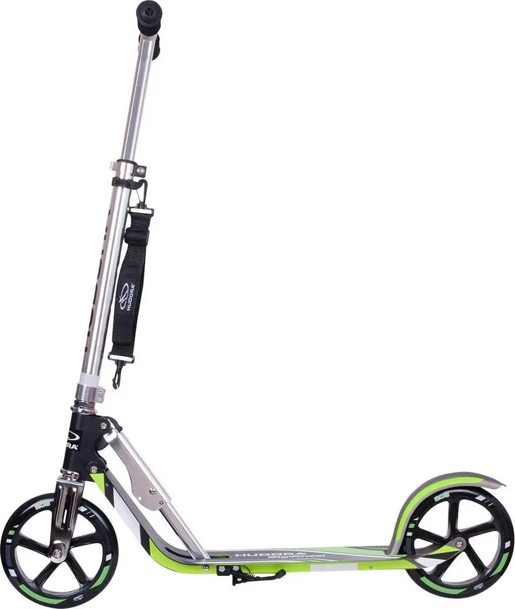 Hudora BigWheel 205 Scooter - 3 Wielen 205mm - Grijs/Groen