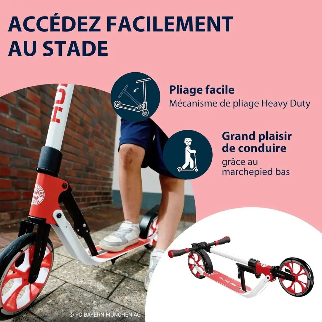 Hudora BigWheel 205 Advanced FC Bayern München - Rouge