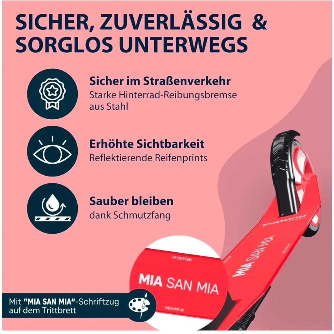 Hudora Scooter Up 200 FC Bayern München - Rouge