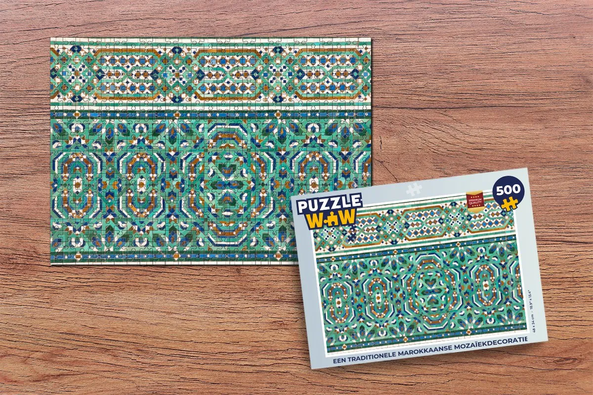 PuzzleWow Marokkaanse Mozaïek Legpuzzel 500 Stuks - Multicolor