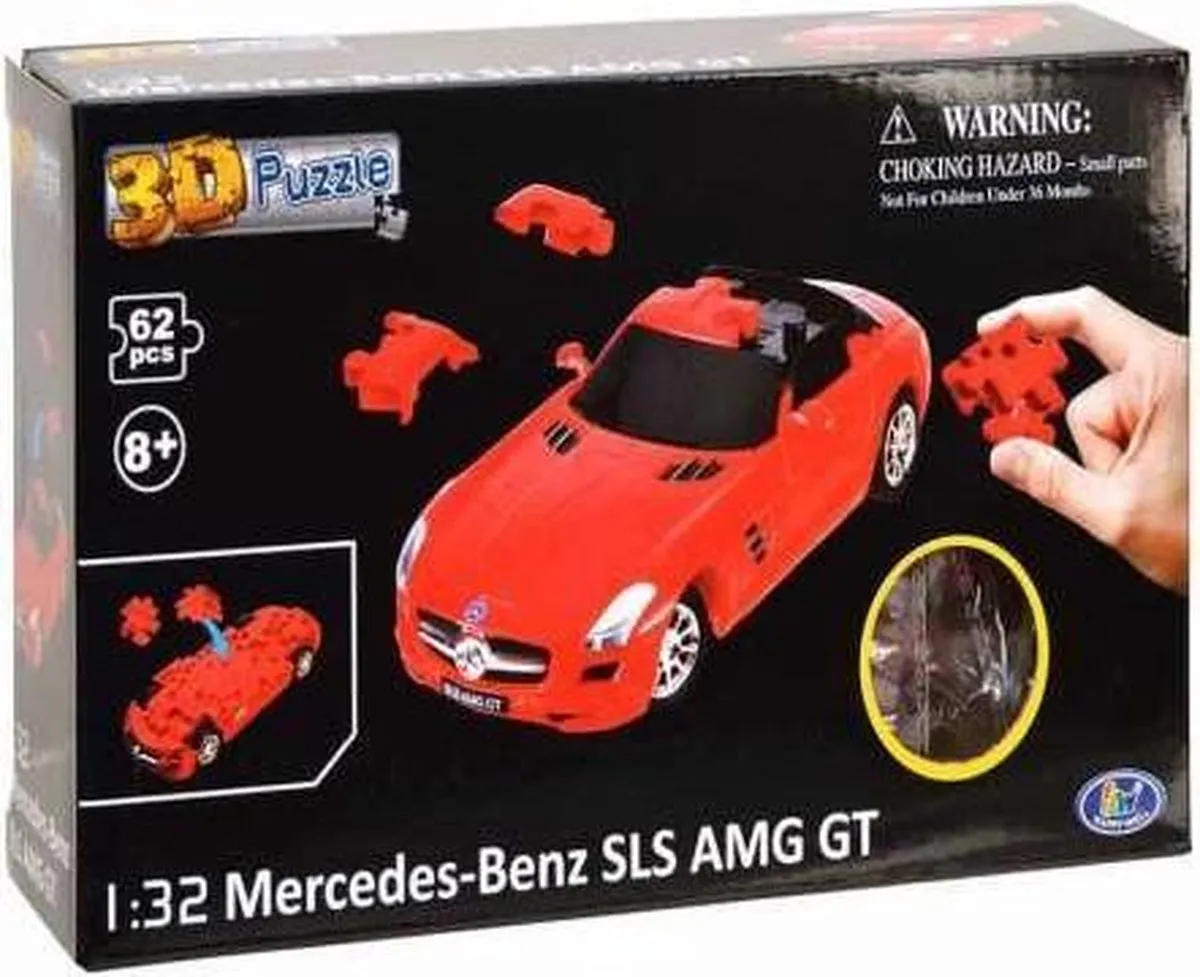 Mercedes-Benz SLS AMG GT 3D Puzzel 1:32 - 62 Stuks