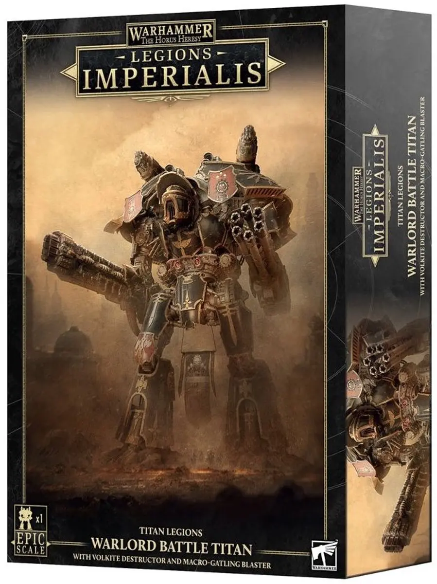 Warlord Titan with Volkite Destructor and macro gatling blaster (Warhammer nieuw