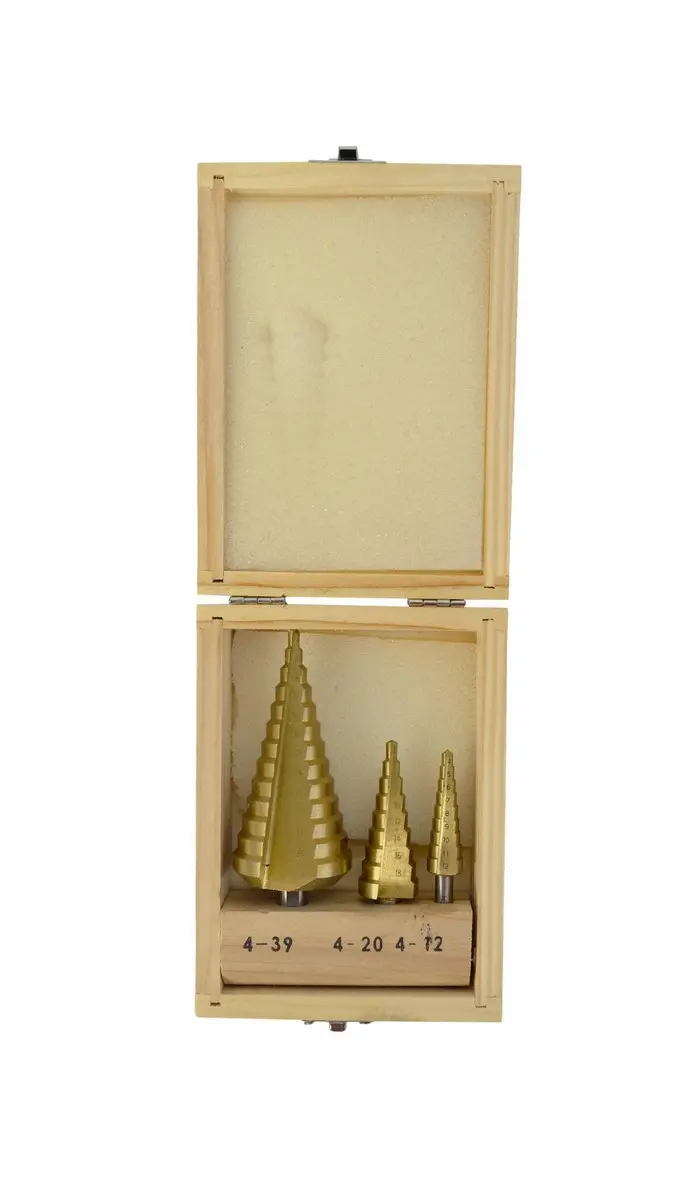 AWTOOLS HSS-TiN Stappenboorset 3 Stuks 4-39mm