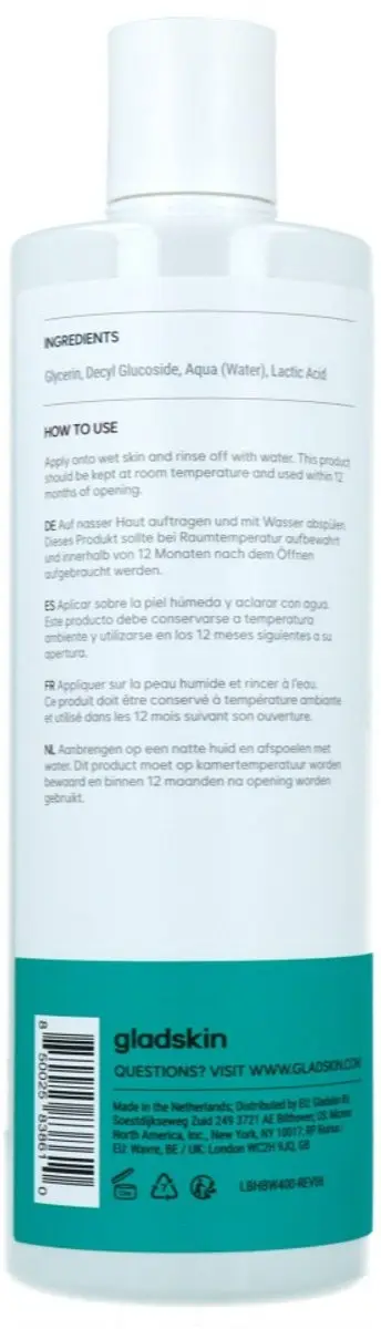 Gladskin Hydraterende Body Wash 400ml - Parfumvrij