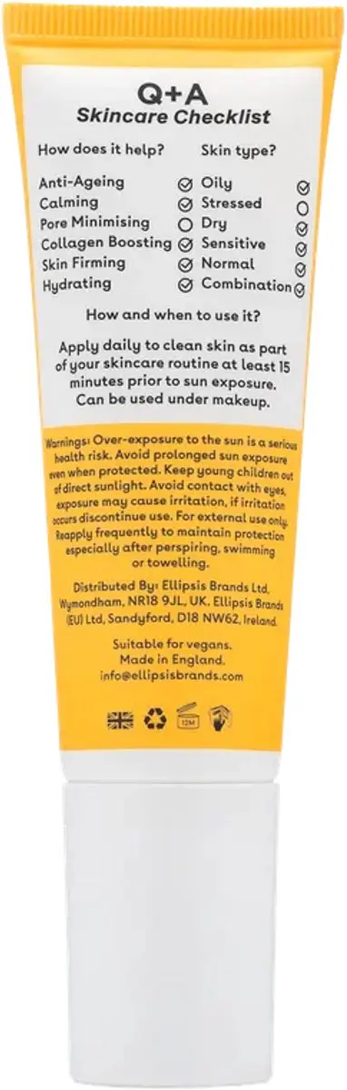 Q+A Face Sunscreen SPF 50 Renewing 50ml
