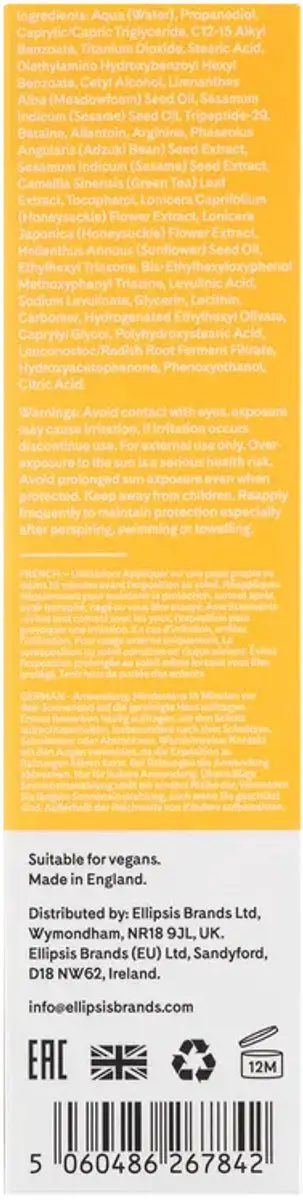 Q+A Face Sunscreen SPF 50 Renewing 50ml