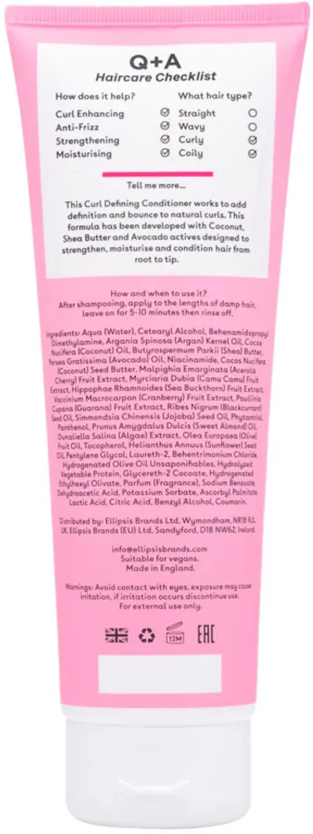 Q+A Curl Defining Conditioner 250ml