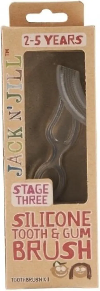 Jack N' Jill Siliconen Tandenborstel 2-5 jaar - Transparant
