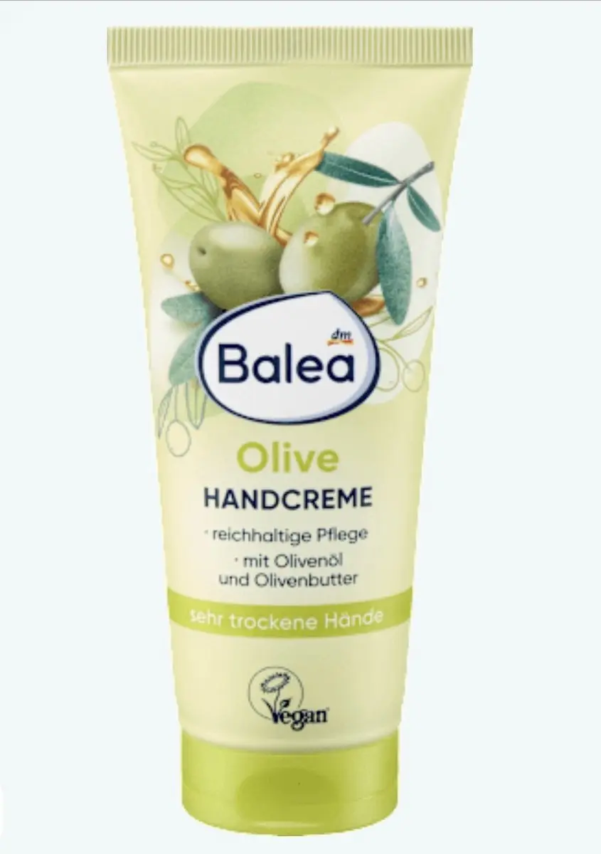 Balea Handcrème met olijf, voor zeer droge handen, 100 ml