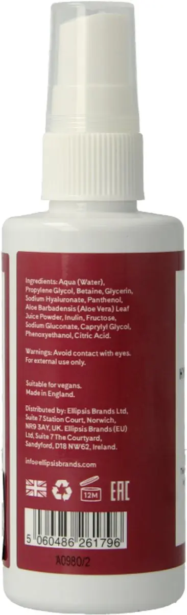 Q+A Hyaluron Gezichtsspray 100ml - afbeelding 6 van 6