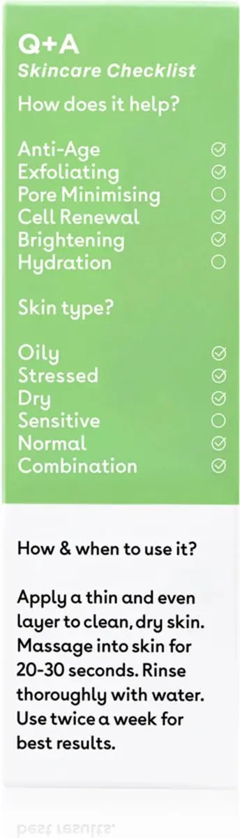 Q+A Apple AHA Exfoliating Gel 75ml - afbeelding 4 van 6