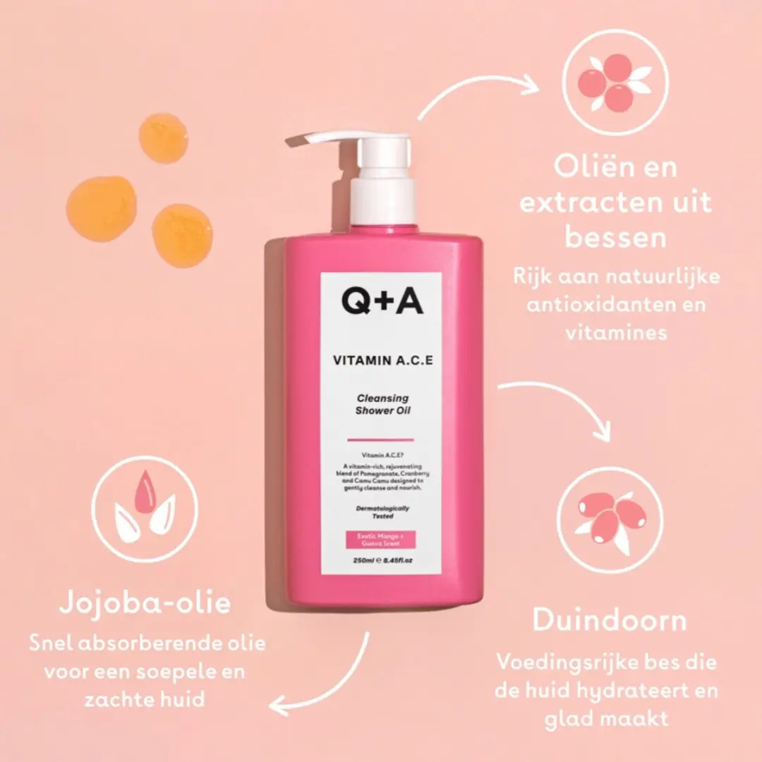 Q+A Vitamin A.C.E. Shower Oil 250ml