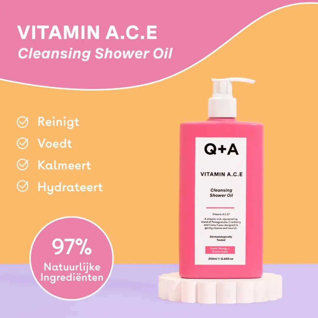 Q+A Vitamin A.C.E. Shower Oil 250ml