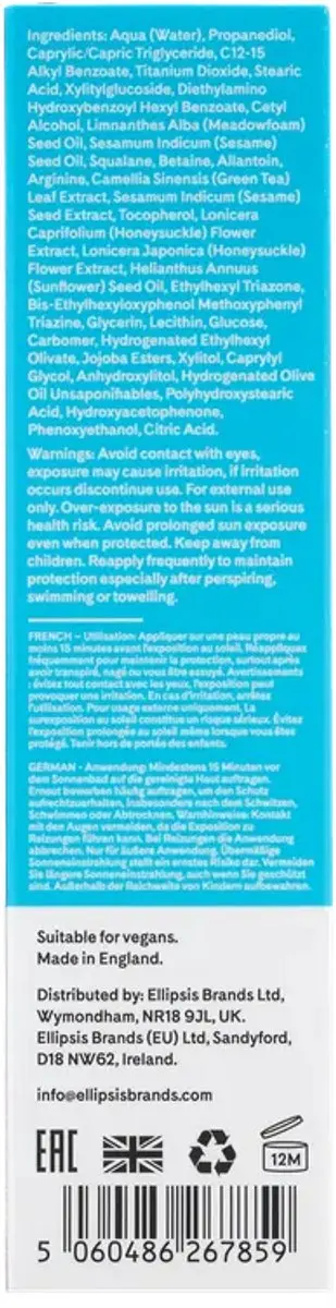 Q+A Face Sunscreen SPF 50 Hydraterend 50ml