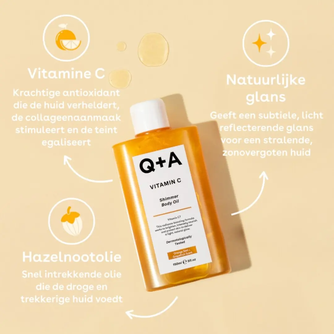 Q+A Shimmer Body Oil Vitamine C 150ml