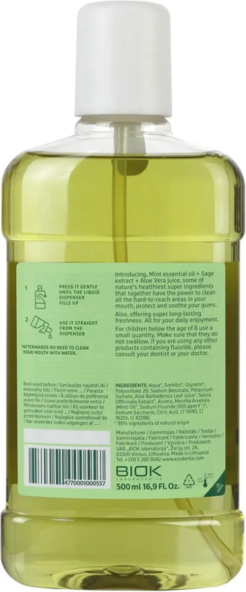 Ecodenta Mondwater Multifunctioneel 500ml