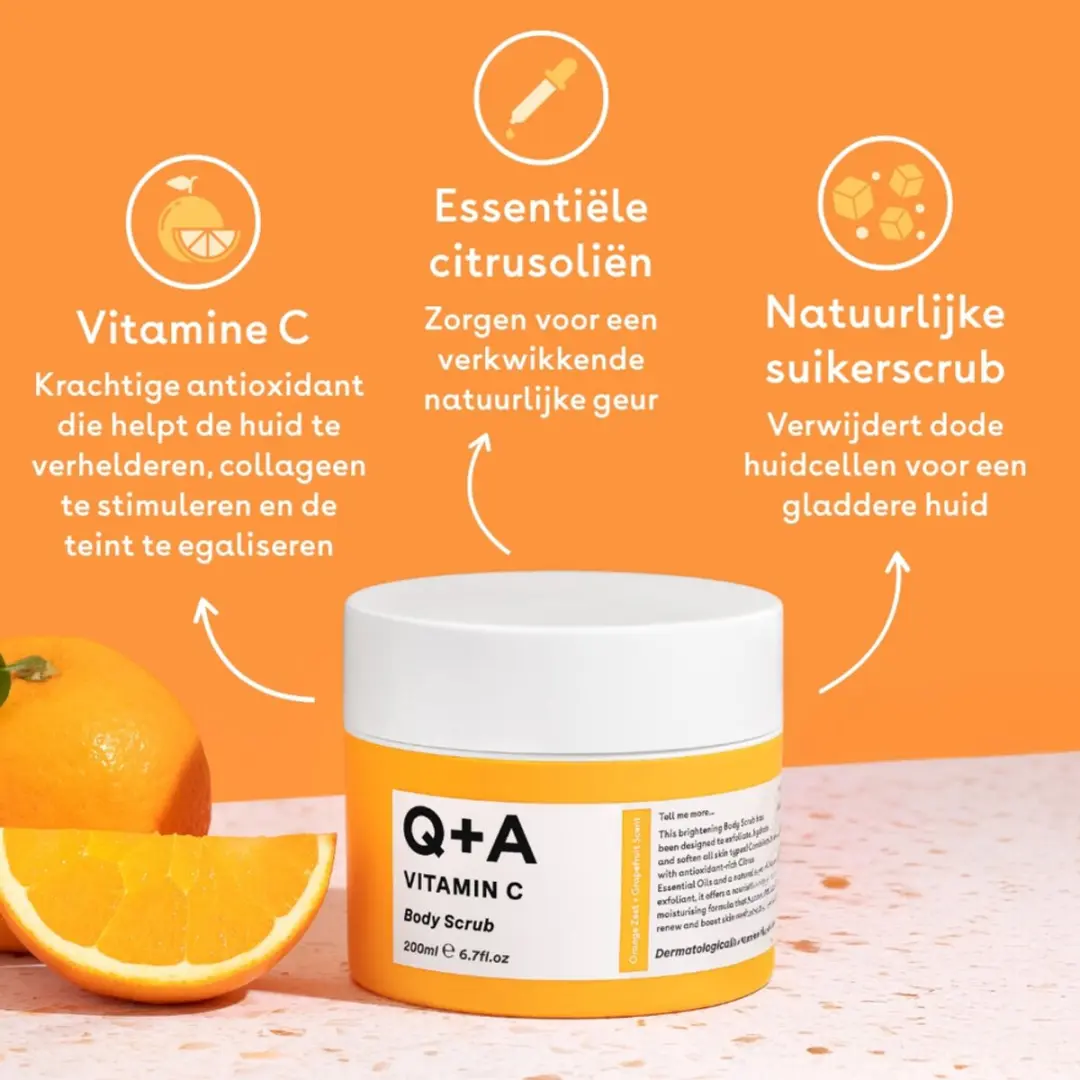 Q+A Vitamin C Body Scrub 200ml