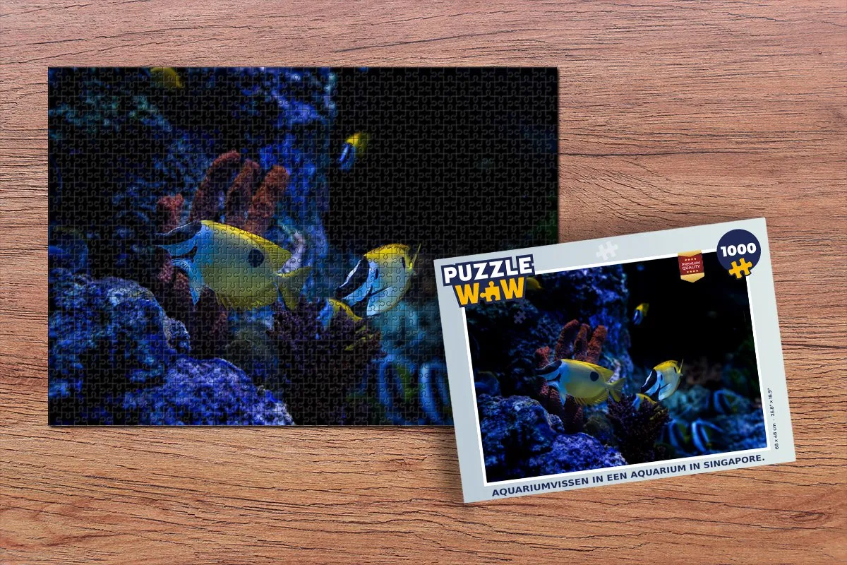 PuzzleWow Legpuzzel Aquariumvissen Singapore 1000 Stuks - Multicolor