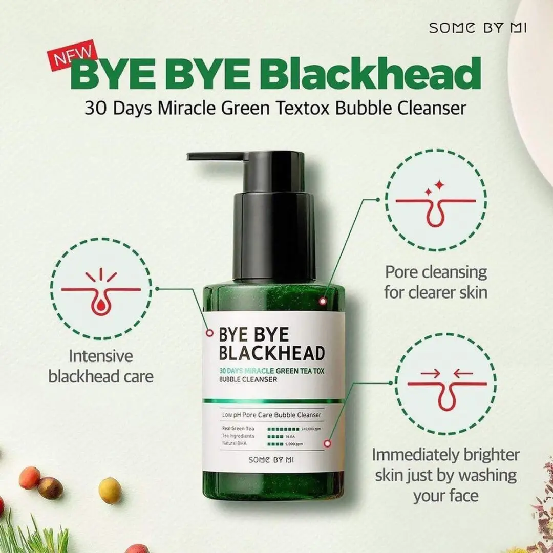 SOME BY MI Bye Bye Blackhead Green Tea Tox Bubble Cleanser 120ml