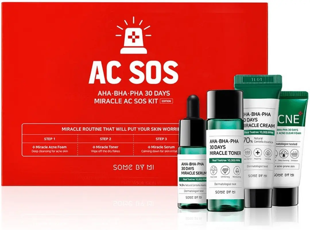 SOME BY MI AHA BHA PHA 30 Days Miracle AC SOS Kit - 4 Stuks