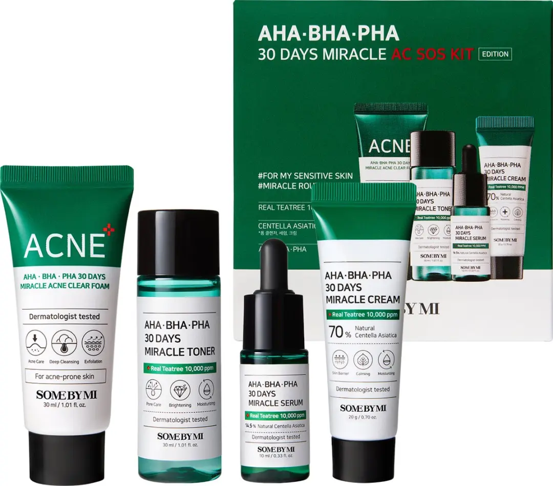 SOME BY MI AHA BHA PHA 30 Days Miracle AC SOS Kit - 4 Stuks