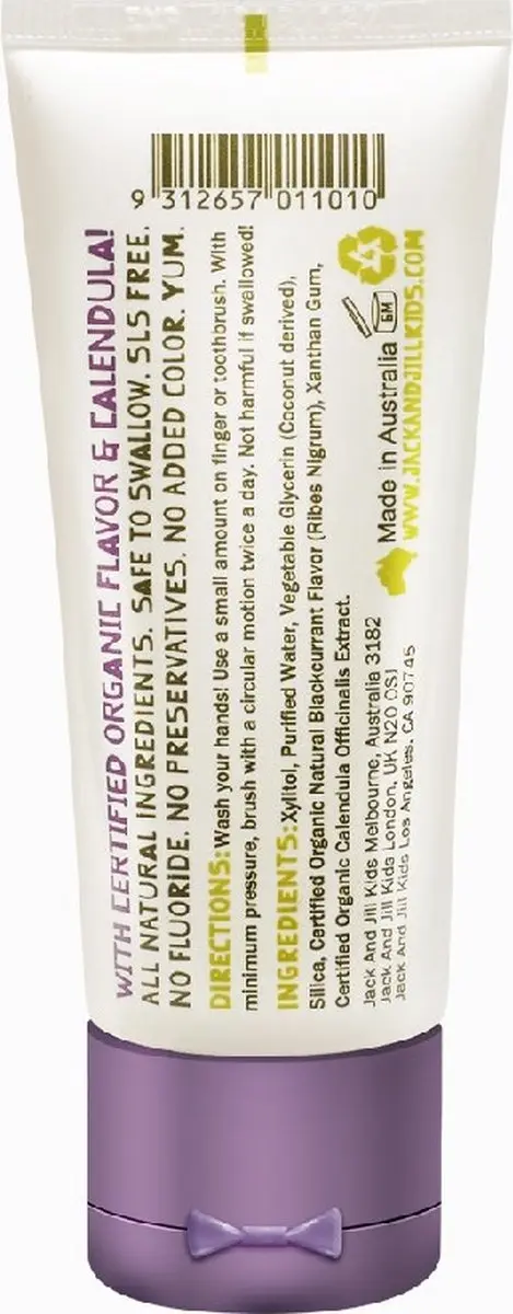Jack N' Jill Kids Natuurlijke Tandpasta Zwarte Bes 50ml