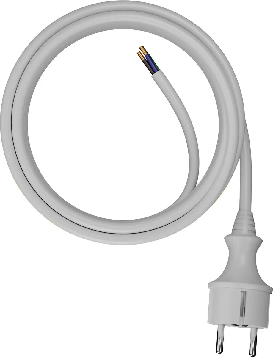AWTOOLS Kabel met Stekker 1,5m 3x1,5 - Wit - afbeelding 2 van 4