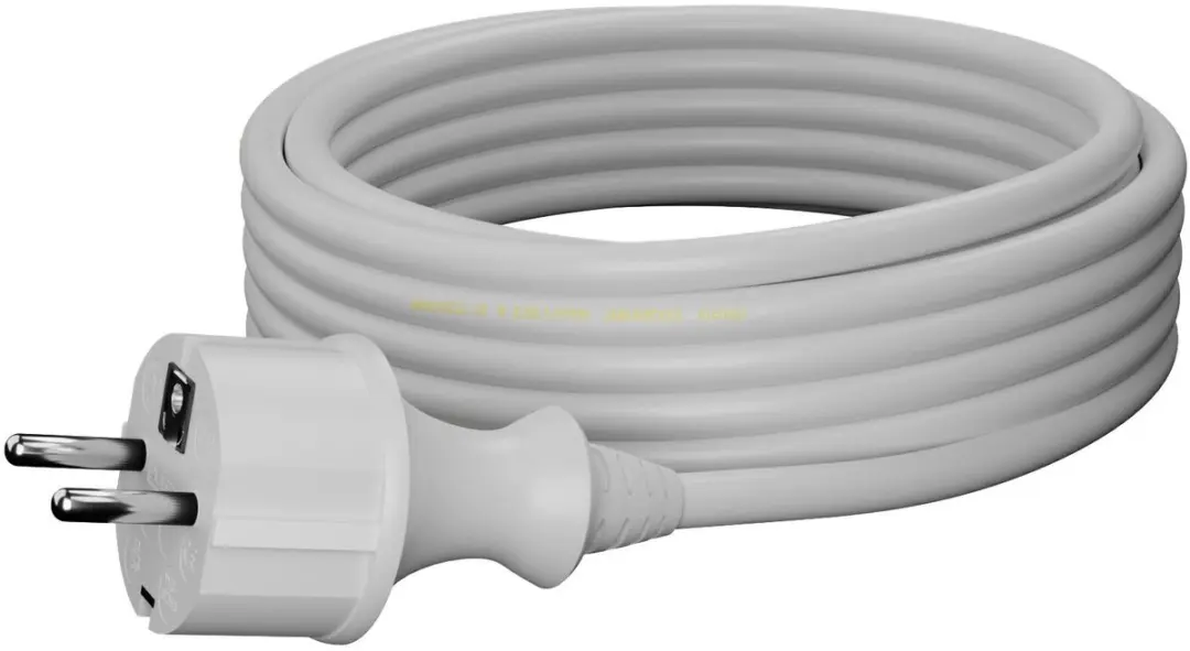 AWTOOLS Voedingskabel 3m 2x1,0mm² - Wit - afbeelding 4 van 4