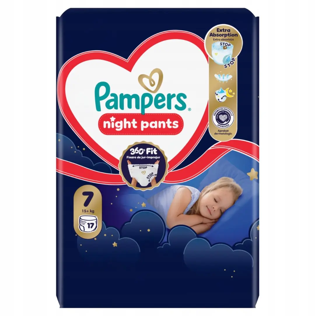 Pampers Night Broekje Maat 7 - 17 Stuks