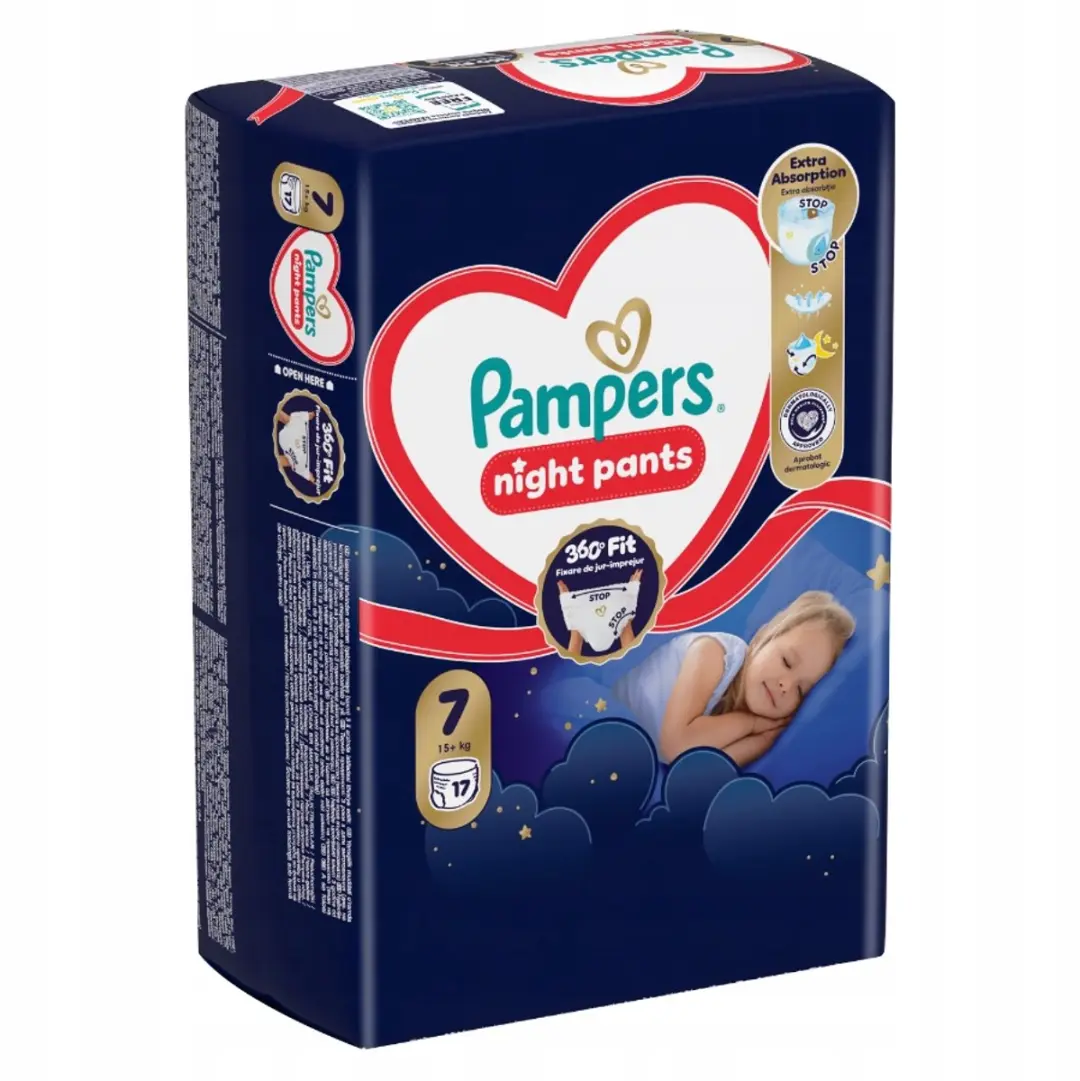 Pampers Night Broekje Maat 7 - 17 Stuks
