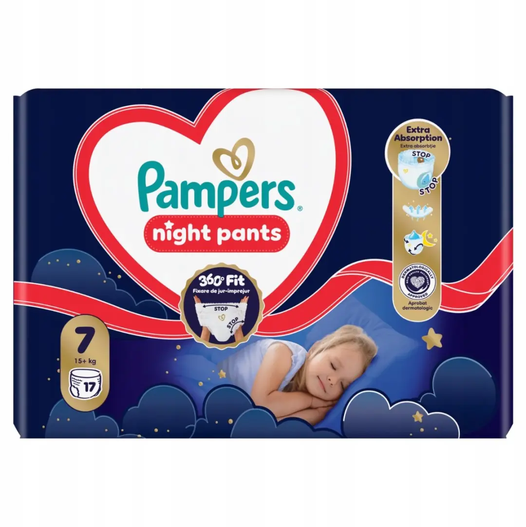 Pampers Night Broekje Maat 7 - 17 Stuks