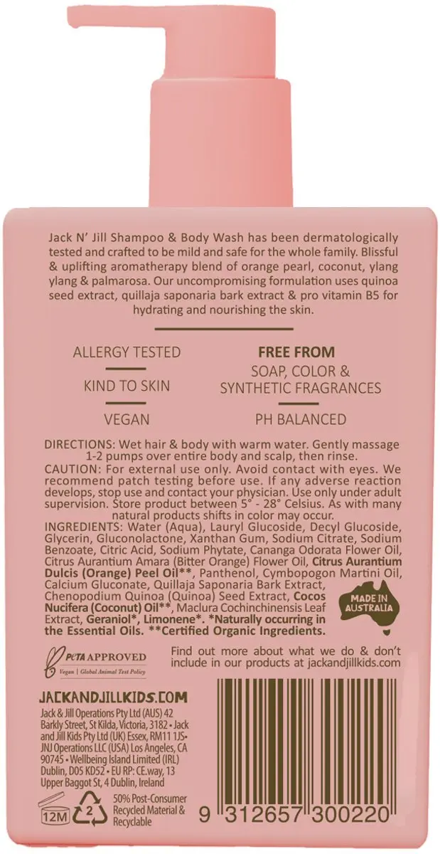Jack N' Jill Uplifting Botanical Shampoo & Body Wash 300ml