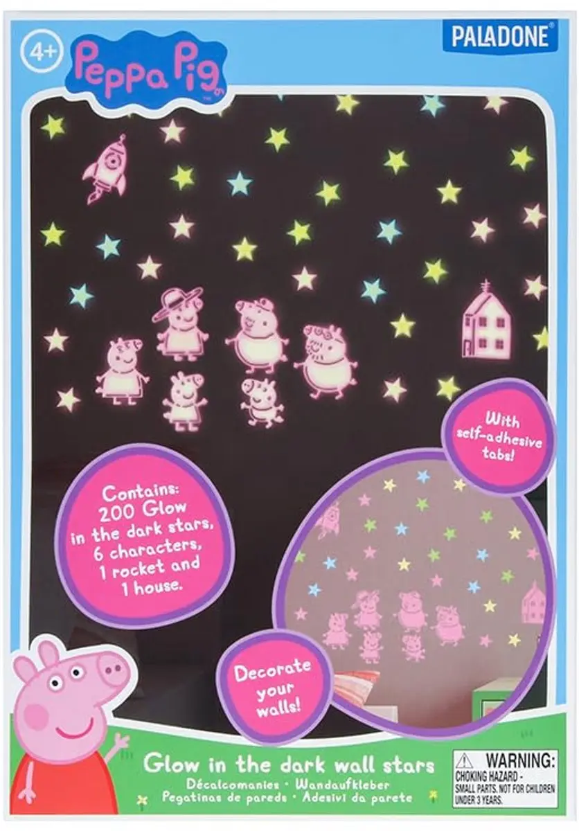 Paladone Peppa Pig Glow-in-the-Dark Wandstickers
