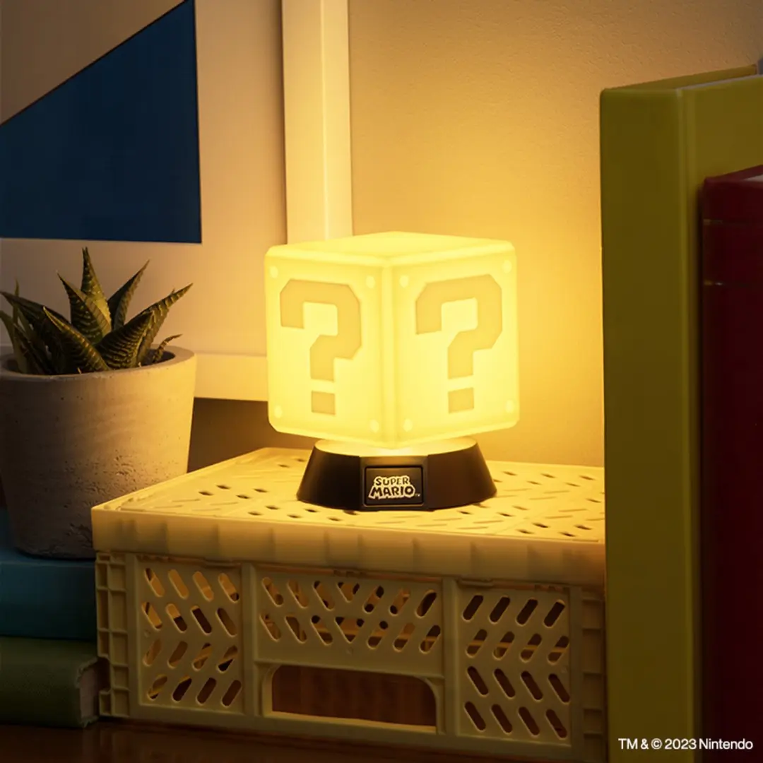 Paladone Super Mario Question Block Lamp - Warm Wit