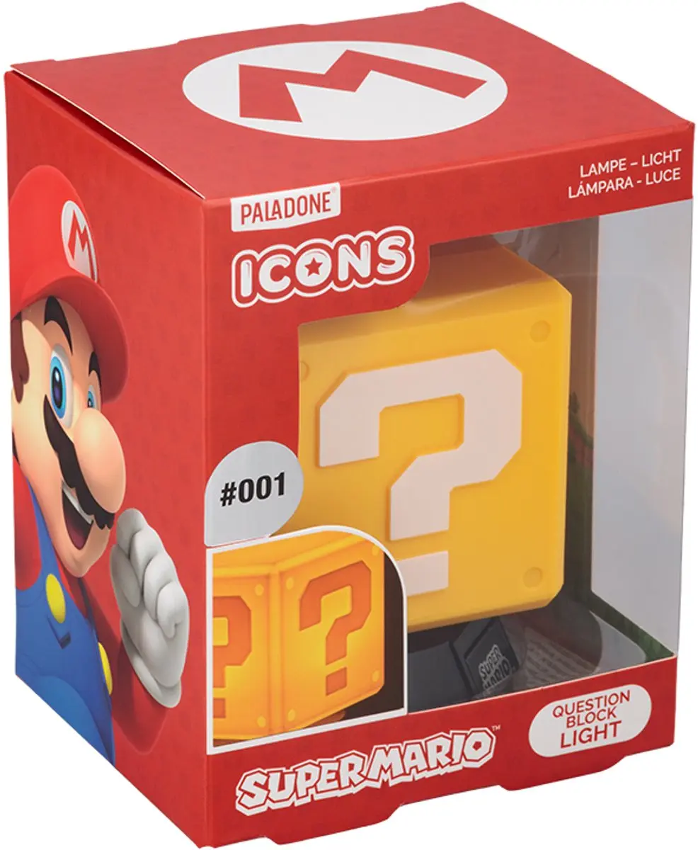 Paladone Super Mario Question Block Lamp - Warm Wit