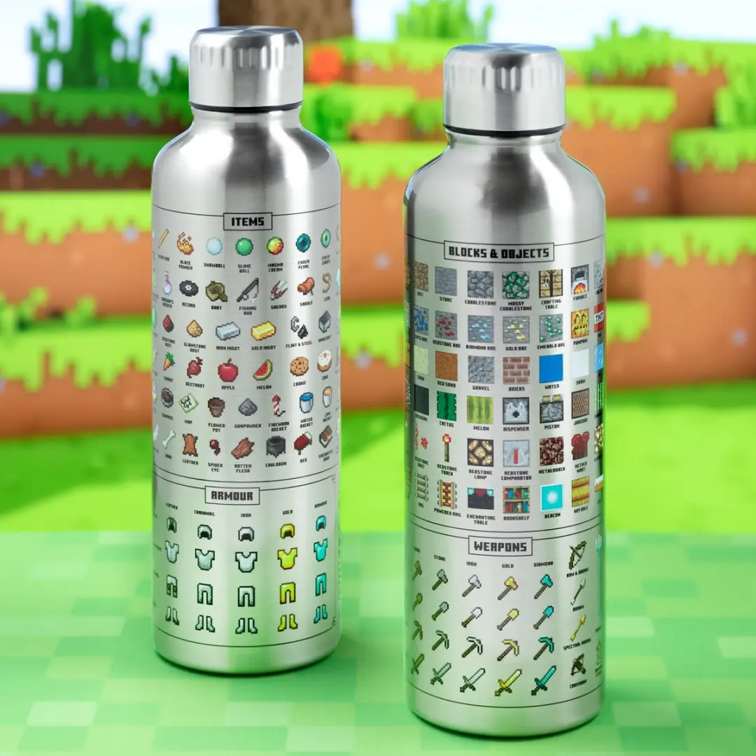 Paladone Minecraft Drinkfles 500ml - Dubbelwandig RVS - PP7995MCF