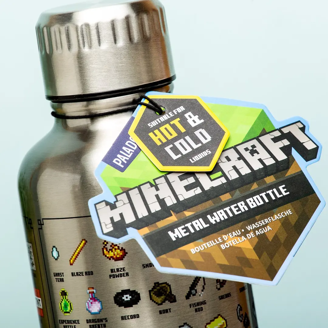Paladone Minecraft Drinkfles 500ml - Dubbelwandig RVS - PP7995MCF